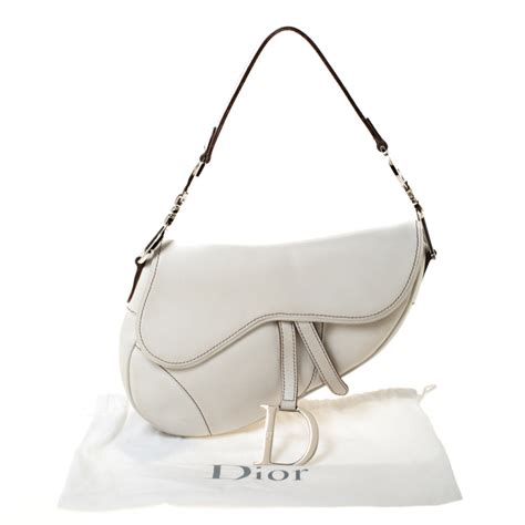 white dior saddle bag|genuine dior saddle bag.